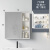 智能挂墙式单独收纳盒北欧太空铝镜箱组合卫生间浴室储物镜子 70*65-白