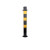 共泰 警示柱 固定双耳金属立柱 道路警示路桩(含安装配件) 75cm黑黄