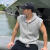 RTWK无袖t恤男带帽特大码装卫衣连帽衫夏季运动拉链开衫坎肩训练健身 花灰色 4XL 建议250-300斤