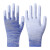 PU浸塑胶涂指涂掌尼龙手套劳保工作耐磨防滑透气干活打包薄款胶皮 蓝色条纹涂掌(24双) S
