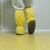 防酸碱鞋套实验室化学品液体防护靴套pvc防水防滑防滑底脚套 黄色1双 均码