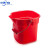 带刻度加水桶长嘴塑料提水桶保洁带刻度方口水桶 14L方形大号红色