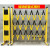 电力施工安全护栏玻璃钢绝缘移动伸缩围栏道路警示隔离栏栅栏围挡 黑黄1.2米高8米长