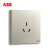 ABB轩致框开关插座一位三孔插座16AAF206-CS;10183563 AF206-CS