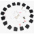 促销方形伸缩拉线盒手表展示防盗钢丝绳拉线器VR头显固定卷线器 白色拉线盒(一个铜柱+铁片) 05A线尾