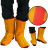 定制适用牛皮电焊工护脚盖鞋套护腿防火花耐磨阻 普通款系带护脚 黄色