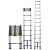 JGY2465 梯子 铝合金梯子 竹节梯伸缩梯子加厚工程梯子伸缩梯 13 单面梯3.8米