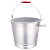 定制加厚铝提桶加油站铝桶幼儿园提桶商用加厚纯铝水桶 38CM特厚桶18L 38CM加厚18L