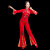 心菲痒秧歌服女新款中老年广场舞服扇子舞腰鼓服民族舞蹈演出服套装 红色 大红色 S