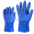 祥利恒浸塑橡胶止滑工业加厚胶皮颗粒防水工作劳保手套 蓝色磨砂807手套(1双) XL