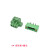 2EDGKM绿色接线端子带固定耳插拔式5.08MM螺丝直弯针PCB22F32F42F 3P 弯针座+插头(10套)