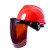 LISM飞溅头戴式电焊防护罩烧焊工面罩护脸耐高温面屏防安全帽打 茶色面屏