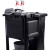 Rubbermai 1861430 黑色行政系列传统型清洁推车 服务工具车 行政垃圾袋三分隔架FG9T89010