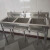 卫洋 WYD-021  商用不锈钢拖把池 工业洗物池学校用墩布池 单位食堂拖布池  加厚款 三槽  长145宽60高80