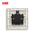 ABB轩致框开关插座一位三孔插座16AAF206-CS;10183563 AF206-CS