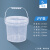 东佳隆塑料桶调料酱料桶空胶桶密封油漆桶小水桶5/10/20L升kg级带盖定制 5L-透明加厚 【2个装】