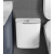 壁挂式挂壁带盖垃圾桶卫生间夹缝厕所厨房客厅悬挂卫生桶纸篓 8L灰白色厨房专用挂钩+粘钩+导