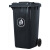 驼铃纵横 LJCL055 大垃圾桶 环卫加厚物业小区环保分类塑料带盖垃圾桶箱酒店大号商用 深灰色30L（无轮款）