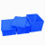 冠宇 周转箱零件盒物料盒收纳盒整理箱配件箱 蓝色带盖款600*485*355MM