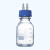 实验室补料瓶 发酵罐1/2/3/4通孔试剂加料瓶 小号中号大号 不锈钢瓶盖补液瓶 蓝盖玻璃瓶单通双通 小号250ml单通