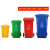 沪电京工 塑料环卫垃圾桶户外分类大号带盖轮脚踏垃圾箱 30L 红色（有害垃圾）