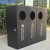  蓝鲸环卫 单桶不锈钢 户外三分类垃圾桶创意果皮箱LJHW-1102