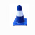 钧稳 PVC路锥塑料彩色路障小型雪糕桶反光路锥交通安全反光锥 30CM深蓝色