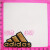 运动衣刺绣布贴阿迪达斯logo标志标贴三叶草补丁贴补洞 粉红色中号布贴可以补洞 8x5cm