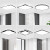 客厅吸顶灯主卧室吊灯具现代简约大气遥控智能厨房平板长方 环宇方45厘米白光-34瓦