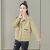 YGRP外套冬季女女装2021年新款韩版宽松短款休闲工装夹克上衣s潮 卡其色有内衬 xl 125斤-135斤