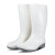圣驰 劳工高筒白色水鞋 耐油耐酸碱厨房雨靴养殖防滑黄色雨鞋 白色 37
