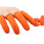 品之德  PST-044 橡胶手指套防滑教师点钞印刷劳保指头套 橙色麻点300只 M号/中号