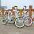 永久7变速20英寸折叠自行车快装型高碳钢车架成人男女式学生单车城市通勤车 YE2013 活力粉