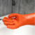 海斯迪克 颗粒止滑手套 耐磨耐油 棉毛浸塑手套 虎口加固 防滑手套HK-5019 橘色10双