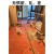 装修铺地面地砖瓷砖保护膜地板防护耐磨防滑一次性加厚地膜 桔色 封边纸胶带*12米