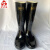 重庆3539长筒胶靴橡胶水靴男士高筒雨鞋防水鞋大码雨靴劳保工作鞋 黑色 40