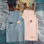韩式围裙时尚款漂亮洋气的围兜大人做饭衣厨房背心式防水防油 钉扣背带防水纯米色+套袖