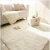 境珧卧室地毯满铺毯厚家用客厅茶几长方形长毛绒定制 短毛白色米白色 0.5x1.6米