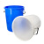 久臻 YGJ049 加厚塑料清洁圆桶 大容量圆形水桶  蓝色带盖50L