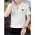 MODX保罗艾美瑞斯男装高端冰丝短袖男士烫钻印花T恤卫衣潮 白色 M (建议95-115斤)