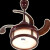 雷士灯隐形风扇灯吊扇灯变频大风力简约现代家用客厅餐厅卧室电扇灯 42寸6606三色变光