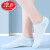 浪莎（LangSha）袜子女夏季短袜薄款100%纯棉防臭吸汗透气运动网眼夏天船袜 白色6双 均码 100%纯棉
