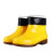 安先达雨鞋 冬季加绒雨靴 短筒防滑外穿水鞋 厨房胶鞋 黄色 40 