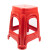 冰禹 BYA-371 塑料凳子 加厚椅子高板凳 经典红色成人简约方凳 1张 