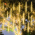 穗之语太阳能灯流星雨led灯七彩灯串灯满天星户外亮化挂树上装饰树灯 暖色 双面发光-防水 30cm8根-间距0.5米(插电款可串
