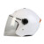 朋安 电动车头盔 电瓶车安全帽 四季款保暖安全防护头盔半盔 带尾灯 白色