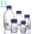 定制 瓶螺口蓝盖瓶透明透明丝口蓝盖试剂瓶25 50 500ml棕色肖特瓶