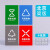 垃圾分类标识贴纸宣传画垃圾桶标志不可回收易腐厨余干湿垃圾指示 上海-带图标4张 10x13cm