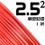 千石国标阻燃BVR1 1.5 2.5 4 6平方软多股铜芯家装电线铜线零剪 2.5平方 单皮软线(1米)红色