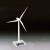 太阳能风力发电机风车模型风场金属摆件 M082C(圆底) 单太阳能板快转速